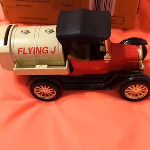 Red and Black Vintage Model Truck Toy Bank New